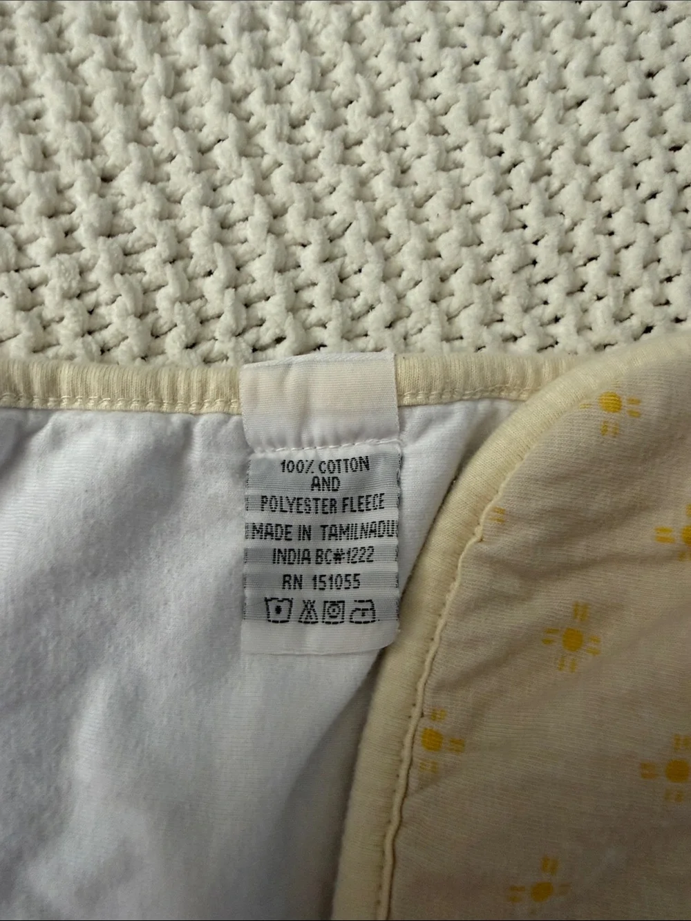 Copper Pearl Burp Cloth Infant Beige Yellow Suns One Size